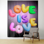 Liebe ist Liebe 3D-Regenbogenpresse Wandteppich (Beispiel)