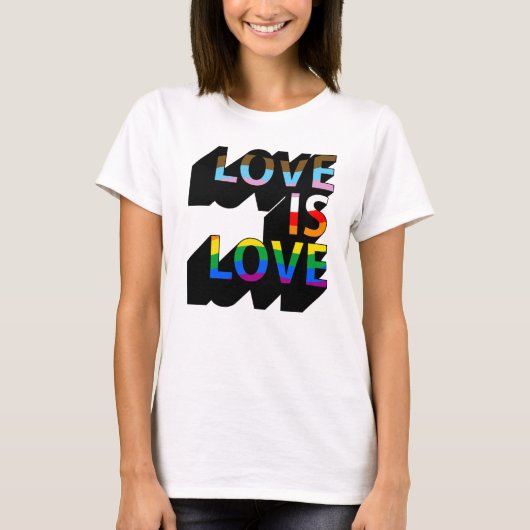 Liebe ist Liebe 3D T-Shirt (Vorderseite)