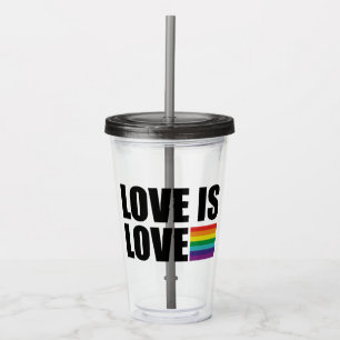 Liebe ist Liebe Acryltrinkbecher