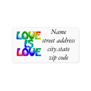 Liebe ist Liebe Adressaufkleber