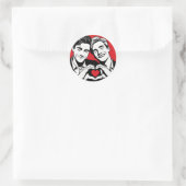 Liebe ist Liebe. Amore è Amore. Runder Aufkleber (Tasche)