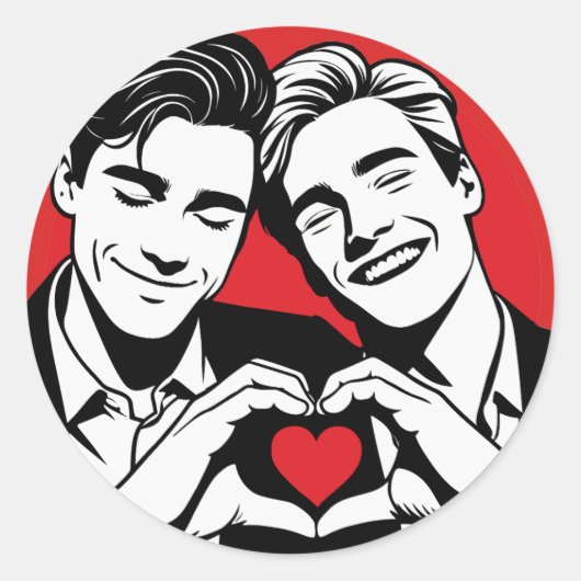 Liebe ist Liebe. Amore è Amore. Runder Aufkleber (Vorderseite)