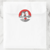 Liebe ist Liebe. Amore è Amore Runder Aufkleber (Tasche)