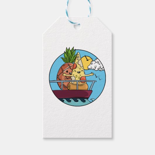 Liebe ist Liebe Ananas Pizza Valentinstag Feinschm Geschenkanhänger (Vorderseite)