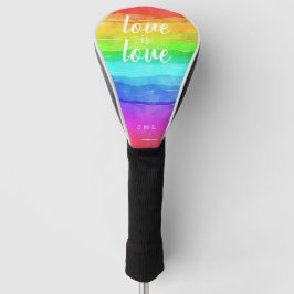 "Liebe ist Liebe" Aquarell Gay Pride Regenbogen Golf Headcover