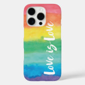 Liebe ist Liebe Aquarellfarben Case-Mate iPhone Hülle (Rückseite)