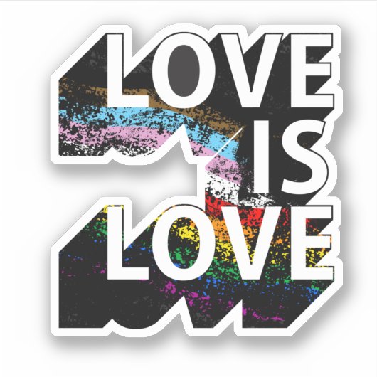 Liebe ist Liebe Aufkleber (Vorderseite)