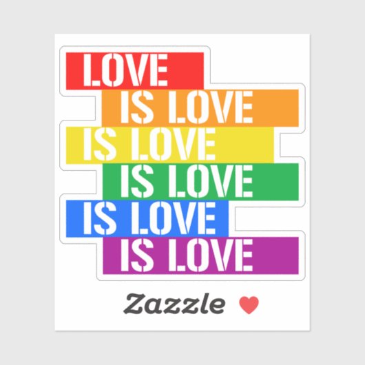 Liebe ist Liebe Aufkleber (Blatt)