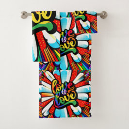 Liebe ist Liebe Badhandtuch Set