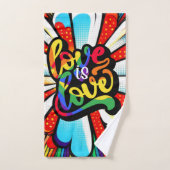 Liebe ist Liebe Badhandtuch Set (Handtuch)