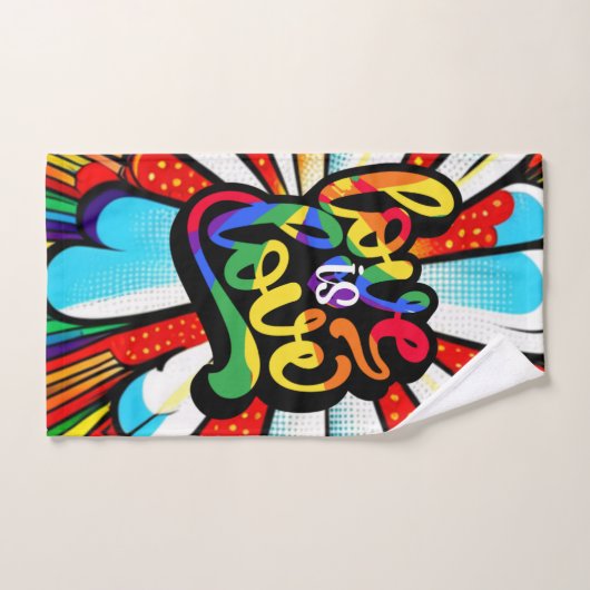 Liebe ist Liebe Badhandtuch Set (Handtuch)