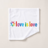 Liebe ist Liebe Badhandtuch Set (Waschlappen)