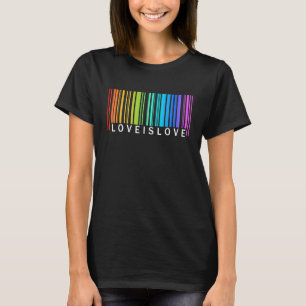 Liebe ist Liebe Barcode Flag Lgbt Gay Lesbia T-Shirt