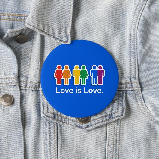LIEBE IST LIEBE BLAUE BUTTON (Beispiel)