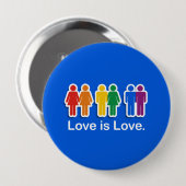 LIEBE IST LIEBE BLAUE BUTTON (Vorne & Hinten)