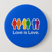 LIEBE IST LIEBE BLAUE BUTTON (Vorderseite)