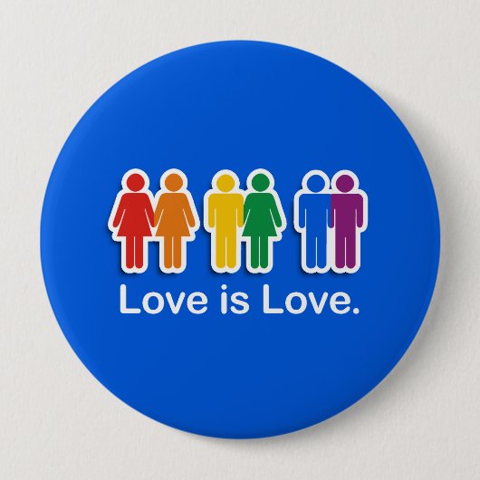 LIEBE IST LIEBE BLAUE BUTTON (Vorderseite)