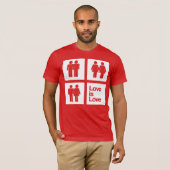 Liebe ist Liebe Blöcke T-Shirt (Vorne ganz)