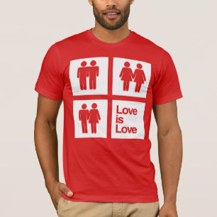 Liebe ist Liebe Blöcke T-Shirt