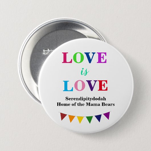 Liebe ist Liebe Button (Vorne & Hinten)
