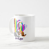 Liebe ist Liebe Cat & Dog - Besitzer von LGBTQ+ Kaffeetasse (Vorderseite Links)