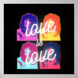 Liebe ist Liebe Cher farbenfrohe LGBTQ Prix Poster