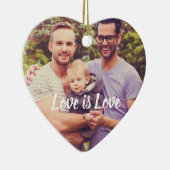 Liebe ist Liebe Custom Foto Keramik Ornament (Rechts)