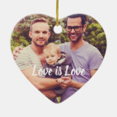 Liebe ist Liebe Custom Foto Keramik Ornament (Hinten)