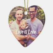 Liebe ist Liebe Custom Foto Keramik Ornament (Links)