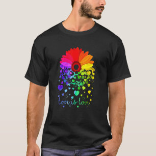 Liebe ist Liebe Daisy LGBT Rainbow Pride Day LGBT  T-Shirt