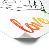 Liebe ist Liebe, die Hände Herz Linie Art Pride po Poster (Ecke)