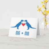 Liebe ist Liebe Dinosaurier Karte (Gelbe Blume)