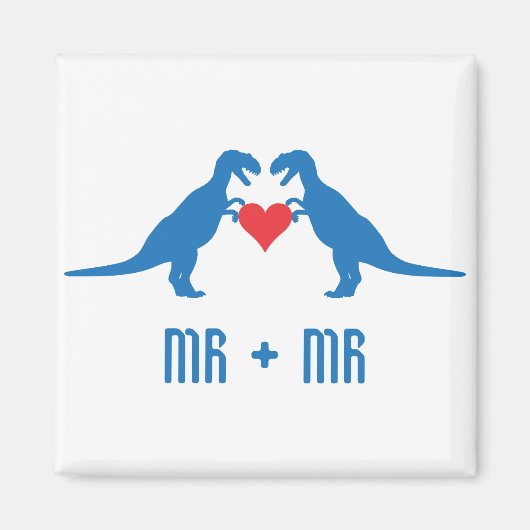 Liebe ist Liebe Dinosaurier Magnet (Vorne)