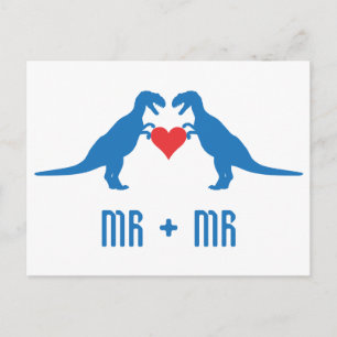 Liebe ist Liebe Dinosaurier Postkarte