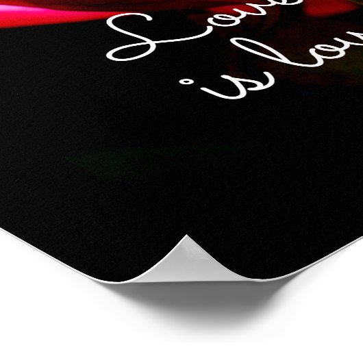 Liebe ist Liebe Dramatisches Rose Poster (Ecke)