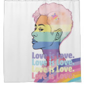 Liebe ist Liebe Duschvorhang (Vorderseite)