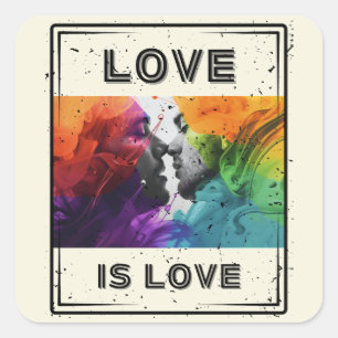 Liebe ist Liebe - Emotionen Reihe Teil 3 Quadratischer Aufkleber