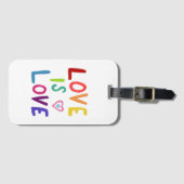 LIEBE IST LIEBE Farbenfroh Cool & Spaß RAINBOW Gepäckanhänger (Vorderseite (Horizontal))