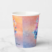 Liebe ist Liebe farbenfrohe Blume Marmorhochzeit Pappbecher (Links)