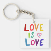 LIEBE IST LIEBE Farbenfrohe Regenbogenforelle Schlüsselanhänger (Vorderseite)