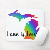 Liebe ist Liebe farbenfroher Staat von Michigan De Mousepad (Mit Mouse)