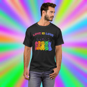 Liebe ist Liebe Farbige Katzen Hunde LGBT Stolz T-Shirt