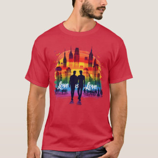 Liebe ist Liebe Feiere Stolz und Vielfalt Retro T-Shirt