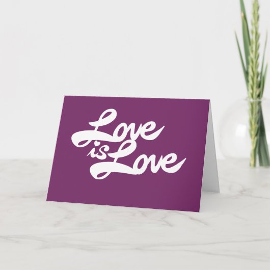 Liebe ist Liebe Feiertagskarte (Vorderseite)