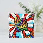 Liebe ist Liebe Feiertagskarte (Stehend Vorderseite)