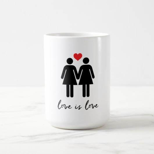 Liebe ist Liebe (Frauen) + Herz Kaffeetasse (Mittel)