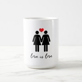 Liebe ist Liebe (Frauen) + Herz Kaffeetasse