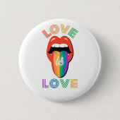 Liebe ist Liebe Fundus LGBTQ Monat Button (Vorderseite)