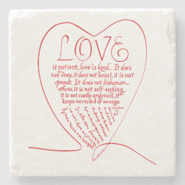 Liebe ist Liebe für Patient ist Kind Christliche B Steinuntersetzer