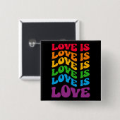 Liebe ist Liebe Gay LGBT Button (Vorne & Hinten)